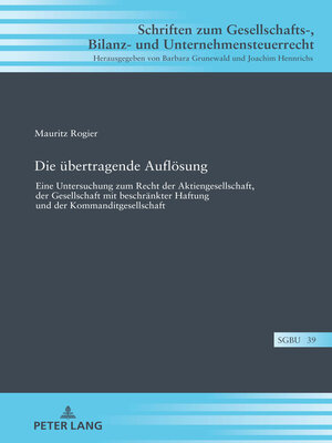 cover image of Die uebertragende Aufloesung